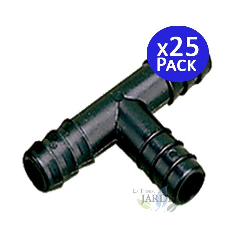 25 Stück T 12 mm für Flexrohr, Ideal für Verbindungen in Bewässerungs- und Wassersystemen 25 Stück T 12 mm für Flexrohr, Ideal für Verbindungen in Bewässerungs- und Wassersystemen
