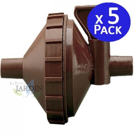 Pacote de 5 filtros de água removíveis de 10 mm com chave, ideais para sistemas de irrigação e água