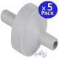 Set di 5 Filtro per Acqua Calibro 10 mm, Adatto per Tubo da 7-10 mm di Diametro