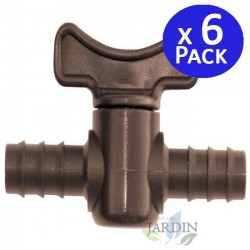 Llave de paso goteo 10mm. 6 unidades