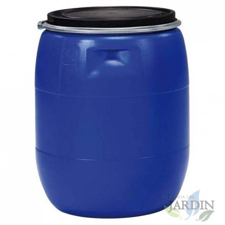 Fusto Bidone da 120 litri blu con Apertura Totale, 80 x 50 x 50 cm. Adatto per Uso Alimentare