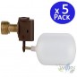 Lot de 5 Vanne Flotteur basse pression, Abreuvoir Bovins Moutons, Vanne Flotteur pour Réservoir d'Eau Chevaux 3/8'' Lot de 5 Vanne Flotteur basse pression, Abreuvoir Bovins Moutons, Vanne Flotteur pour Réservoir d'Eau Chevaux 3/8''