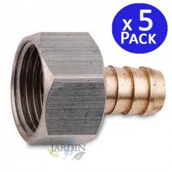 5 x Maillon femelle pour tuyau 10mm x 3/8''