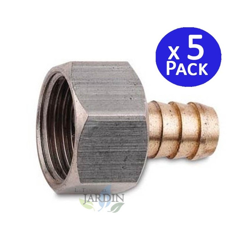 5 Stück 3/8'' Weiblicher Anschluss auf 10 mm, Ideal zum Verbinden von Rohren in Bewässerungs- und Wassersystemen 5 Stück 3/8'' Weiblicher Anschluss auf 10 mm, Ideal zum Verbinden von Rohren in Bewässerungs- und Wassersystemen