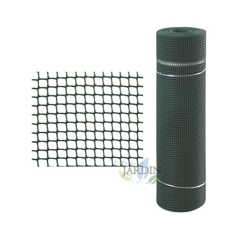 Filet en Plastique vert 1x25 m (11x11mm), Grille de Protection Multi-usages pour Balcons, Terrasses, Portails et Clôtures