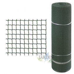 Filet en Plastique vert 1x25 m (17x23mm), Grille de Protection Multi-usages pour Balcons, Terrasses, Portails et Clôtures