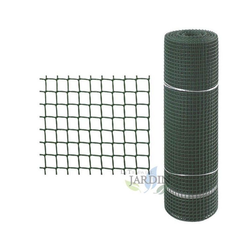 Filet en Plastique vert 1x25 m (17x23mm), Grille de Protection Multi-usages pour Balcons, Terrasses, Portails et Clôtures