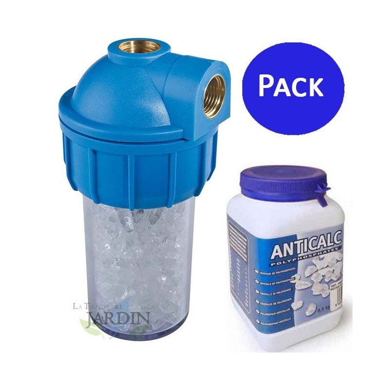Entkalkungsfilter für Waschmaschinen mit Polyphosphat 1/2'' + Nachfüllung 500 g Entkalkungsfilter für Waschmaschinen mit Polyphosphat 1/2'' + Nachfüllung 500 g