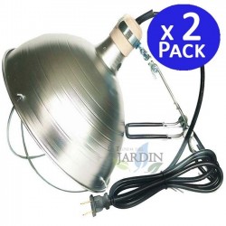 Set of 2 infrared lamp holders with protector