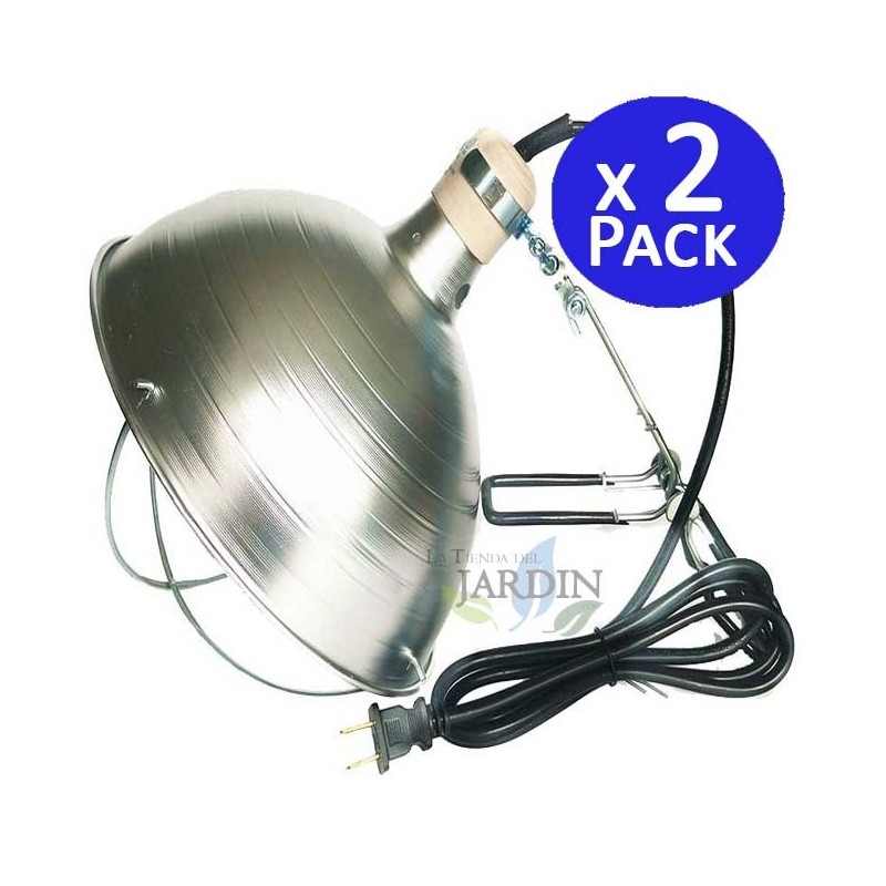 Set of 2 infrared lamp holders with protector Set of 2 infrared lamp holders with protector
