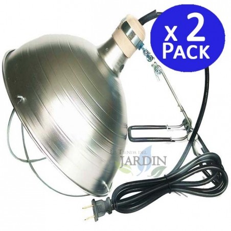 2er-Set Infrarotlampenfassungen mit Schutz