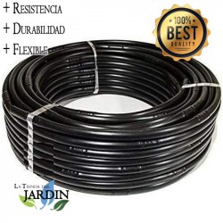 Tuberia 16mm polietileno riego por goteo cada 33cm negra, 100 metros