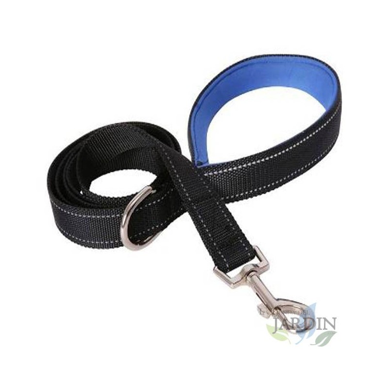 Coleira refletiva para cães 200 cm azul ideal para segurança em passeios noturnos