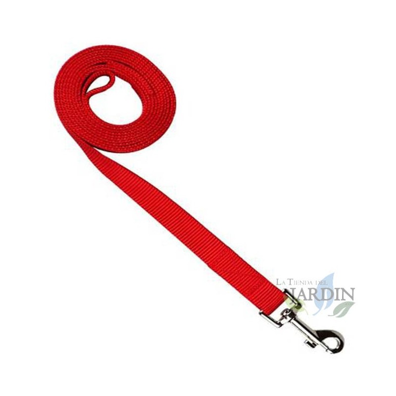 Correa nylon perros 200cm roja