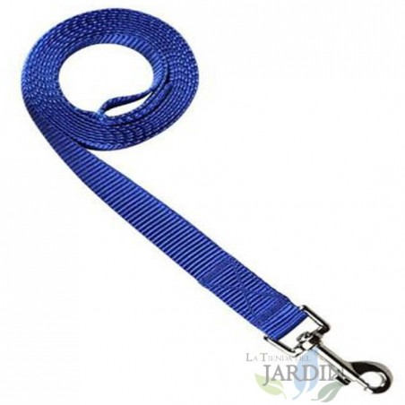 Laisse nylon chien 200cm bleu, pour la protection des animaux