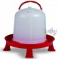 Bebedero para aves con patas 10 litros rojo ideal para mantener agua fresca y limpia para aves