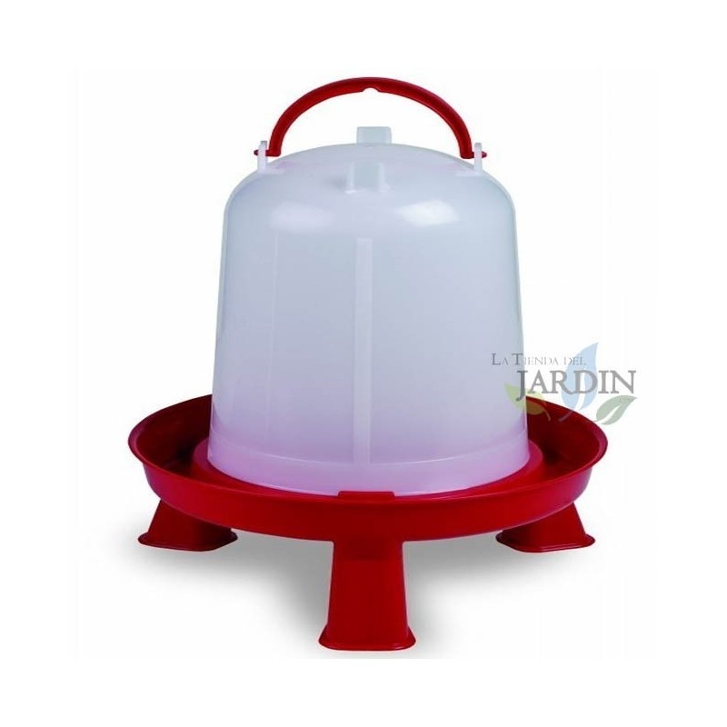 Bebedouro para pássaros com pernas, 5 litros, vermelho