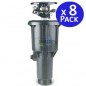 Set di 8 Irrigatore Agricolo a Impatto Rain Bird MaxiPaw 1/2'' e 3/4'', Portata 6,7 a 13,7 m, Angolo Regolabile