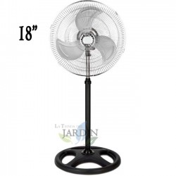 VENTILADOR DE PIE 18''. Potencia 45W 3 velocidades y altura regulable. Base estable. Pack 2 ventiladores