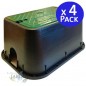 Lot de 4 Bouche d'arrosage plastique rectangulaire 49x35x22 cm, Boîte d'arrosage pour 2 à 4 électrovannes Lot de 4 Bouche d'arrosage plastique rectangulaire 49x35x22 cm, Boîte d'arrosage pour 2 à 4 électrovannes