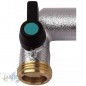 Grifo de jardín doble 3/4'' x 3/4'' vertical de latón con doble conexión y boquilla ideal para sistemas de riego Grifo de jardín doble 3/4'' x 3/4'' vertical de latón con doble conexión y boquilla ideal para sistemas de riego