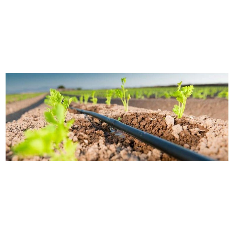 16mm black pipe with self-compensating drippers every 33cm, 100 meters