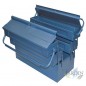 Boîte à outils vide bleu grand 5 compartiments caisse à outils mallette à outils coffre de rangement outillage 43x20x21cm garage