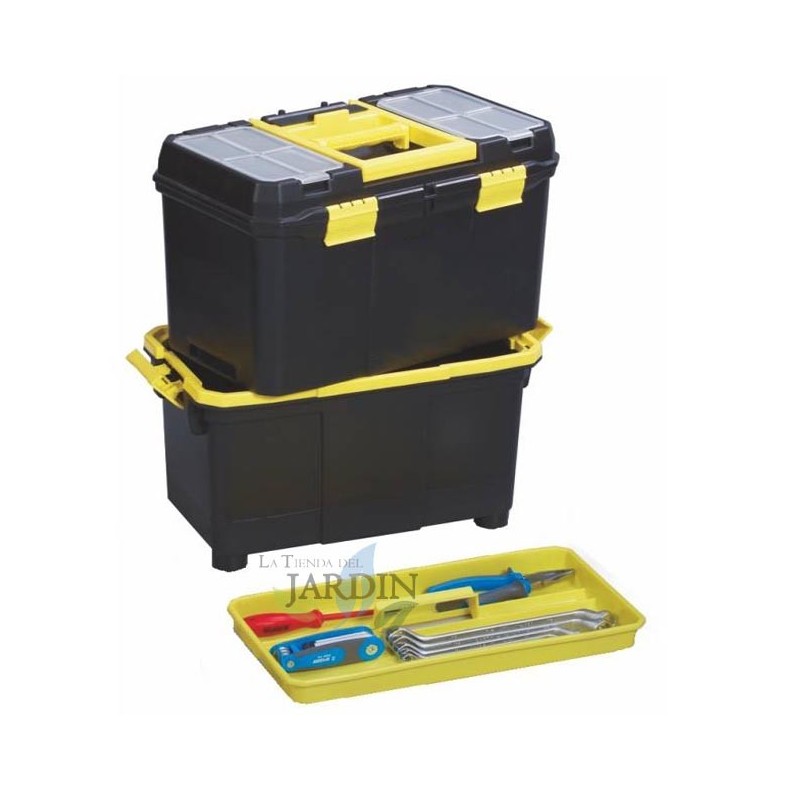 Servante Porte Outils 3 En 1 - Boite À Outils Détachable - Poignée Télescopique -Cadenassable 58x27x46 cm Servante Porte Outils 3 En 1 - Boite À Outils Détachable - Poignée Télescopique -Cadenassable 58x27x46 cm