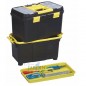 Servante Porte Outils 3 En 1 - Boite À Outils Détachable - Poignée Télescopique -Cadenassable 58x27x46 cm Servante Porte Outils 3 En 1 - Boite À Outils Détachable - Poignée Télescopique -Cadenassable 58x27x46 cm