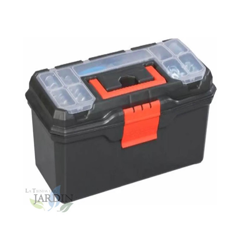 Scatola porta Attrezzi Vuota, Scatola porta Attrezzi Portatile a 3 Strati, 41 x 20 x 18 cm, Può Essere Completamente Aperta Scatola porta Attrezzi Vuota, Scatola porta Attrezzi Portatile a 3 Strati, 41 x 20 x 18 cm, Può Essere Completamente Aperta