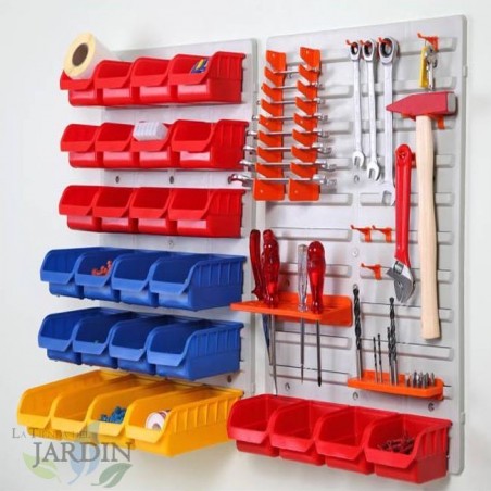 Grande organizador de oficina com 2 painéis, 40x59 cm, para otimizar o espaço da oficina