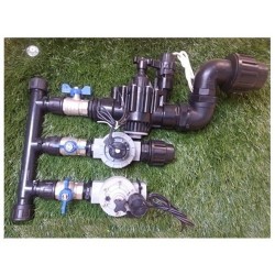 Te colector de riego 1'' para 2 o 3 electroválvulas de jardin | Accesorios de Instalación Riego Automático
