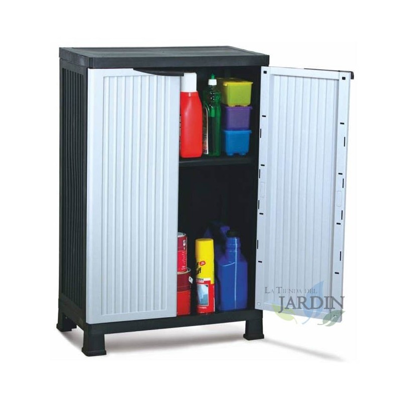 Armadio da Interno e da Esterno, 2 Porte Effetto Legno, 1 Ripiano Regolabile 68 x 40 x 92 cm Armadio da Interno e da Esterno, 2 Porte Effetto Legno, 1 Ripiano Regolabile 68 x 40 x 92 cm