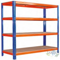 Scaffale Suinga 4 ripiani 180x120x45 cm