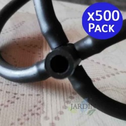 Set di 500 Adattatori a croce da 3 mm a 4 uscite per gocciolatori Idrop, ideali per un'irrigazione efficiente