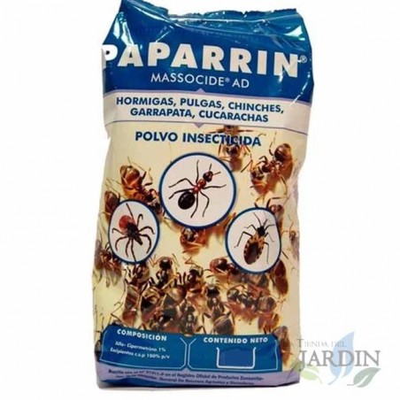 Insecticida Paparrin: hormigas, cucarachas, pulgas, chinches y garrapatas. 500 gramos