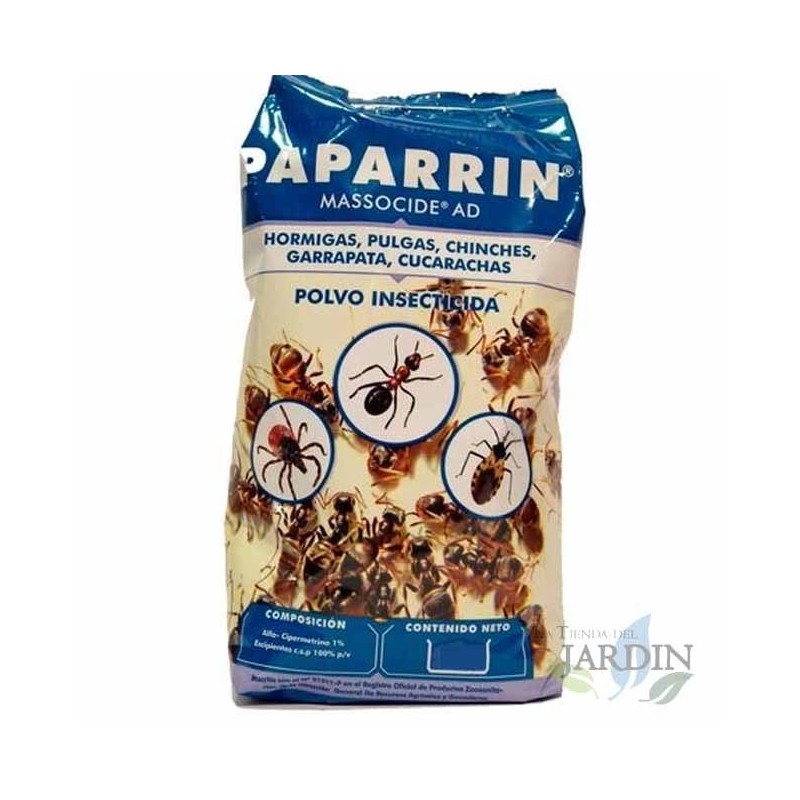 Insecticida Paparrin: hormigas, cucarachas, pulgas, chinches y garrapatas. 1 Kg