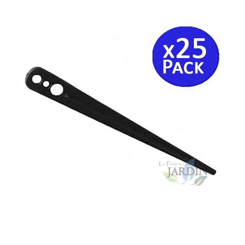Pack 25 Estacas riego por goteo microtubo 0 a 7mm, piqueta para fijar a la tierra Pack 25 Estacas riego por goteo microtubo 0 a 7mm, piqueta para fijar a la tierra