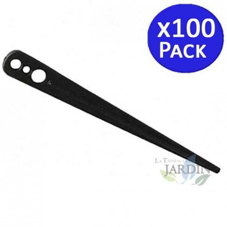 Set di 100 Picchetti per Irrigazione a Goccia. Picchetto per Fissare il Microtubo al Suolo da 0 a 7 mm. Picchetto per Fissare il