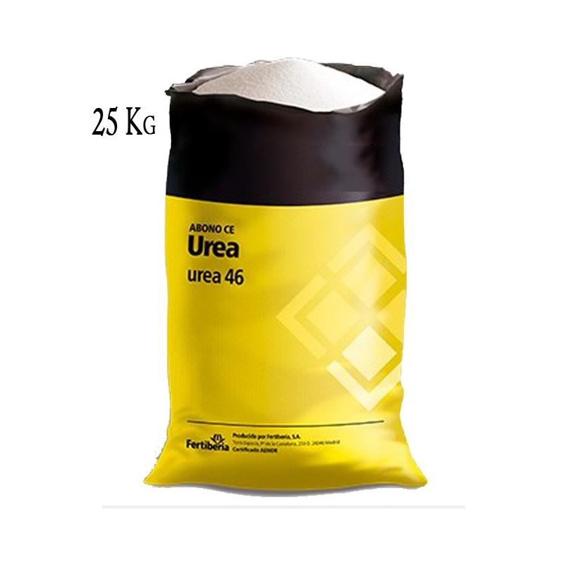 Urea hydrosoluble foliaire 46% (N) 25 Kg. Engrais azote pour l'irrigation et les traitements des feuilles