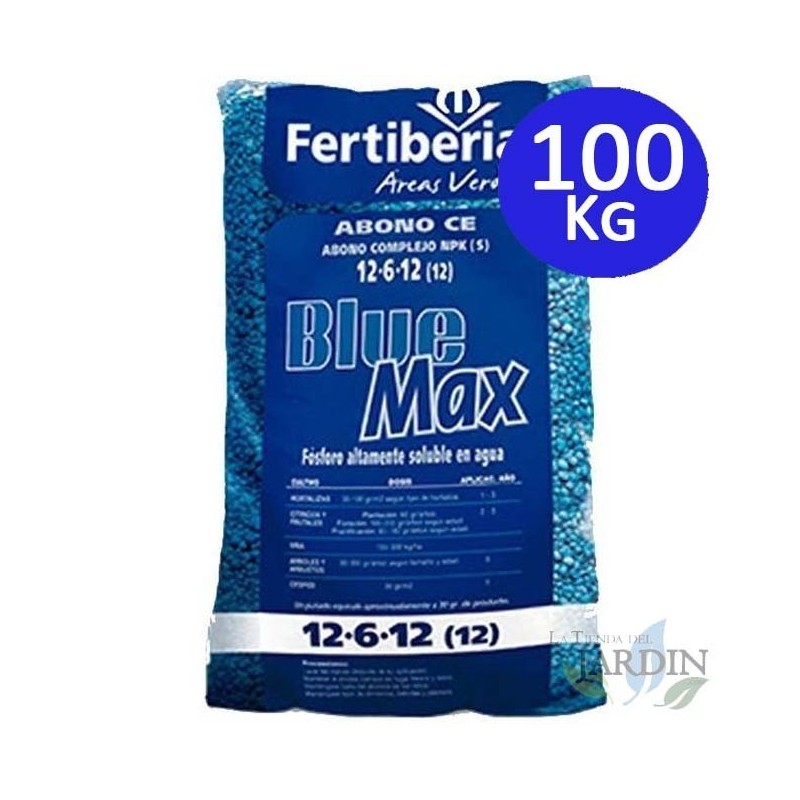 Abono fertilizante complejo Blue Max 16-6-12, 100 Kg