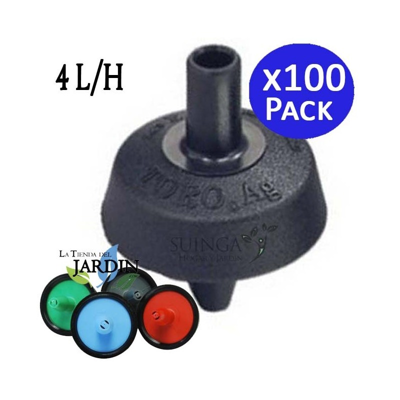 4 l / h self-compensating and non-draining dripper. 4 l / h self-compensating and non-draining dripper.