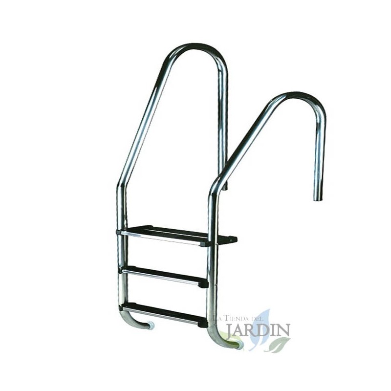 Escadas de piscina com degrau de segurança, modelo à sua escolha