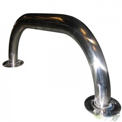  Edelstahlstiel, Ø 43 mm hochglanzpoliertes Rohr, 0,5 Meter.