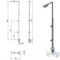 Stainless steel pool shower, design with foot washer Stainless steel pool shower, design with foot washer