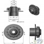 Multiflow-Einlaufdüse für Betonbecken zum Aufkleben Ø50 mm PN10 | Weiß | Wasserrücklaufdüse für Schwimmbecken