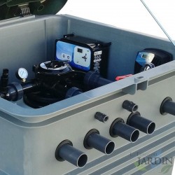  Kompakter Bodeneinbau-Poolfilter + 1 CV-Pumpe