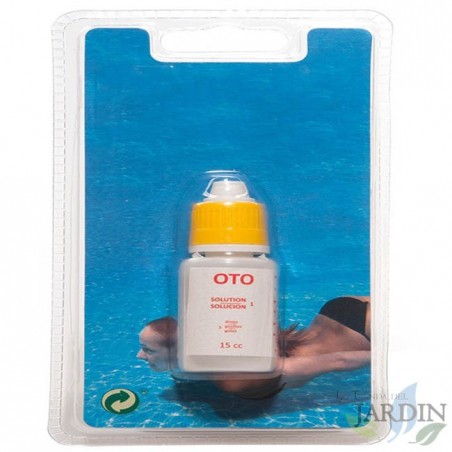 Recharge pour trousse d'analyse chlore piscine, réactif Oto 15 cm3