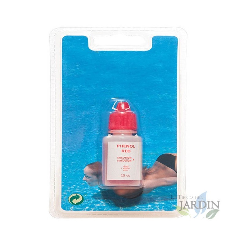 Recharge pour trousse d'analyse ph piscine, réactif Phenol 15 cm3