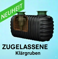 Zugelassene Klärgruben